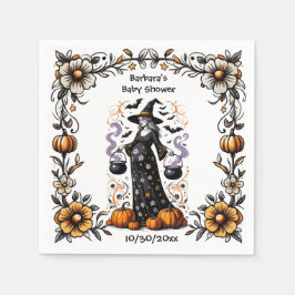 Halloween Twins Kinderdusche Schwangere Hexe Serviette