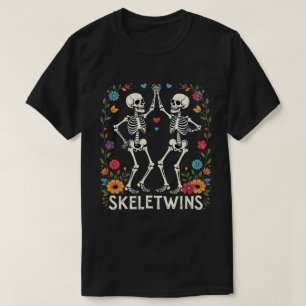 Halloween Twins Skeletwins tanzende Skelette T-Shirt