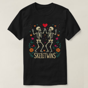 Halloween Twins Skeletwins tanzende Skelette T-Shirt