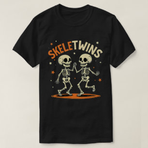 Halloween Twins Skeletwins tanzende Skelette T-Shirt