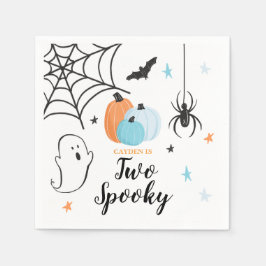 Halloween Two Spooky 2. Geburtstag Blue Pumpkins Serviette