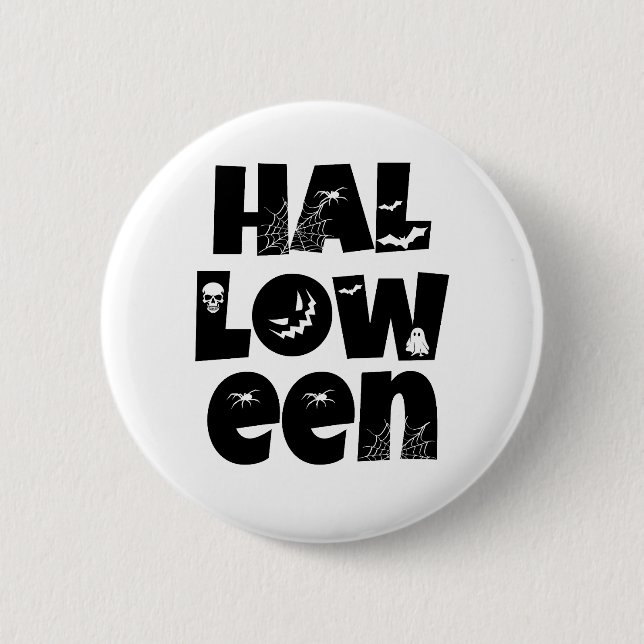 Halloween Typography Button (Vorderseite)