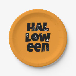 Halloween Typography Pappteller