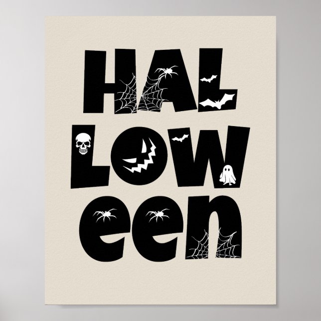Halloween Typography Poster (Vorne)