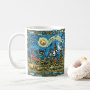 HALLOWEEN-UMZUG Hexen-Giraffe-Bär-Zebra-Skelette Kaffeetasse