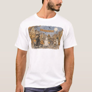 Halloween-Umzugs-Nachtszenen-Illustration T-Shirt