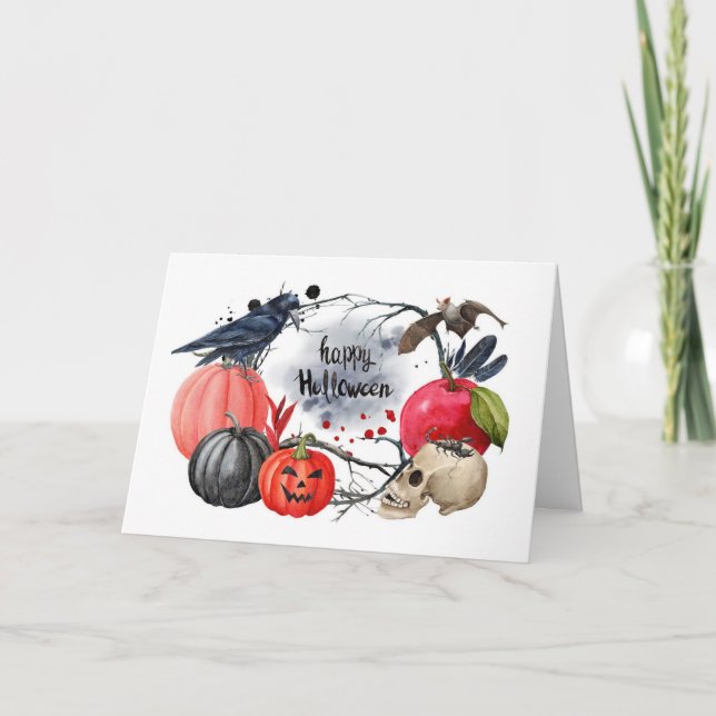 **HALLOWEEN UND AUTUMN** WAS KÖNNEN WIR NOCH GEFRA KARTE (Vorderseite)