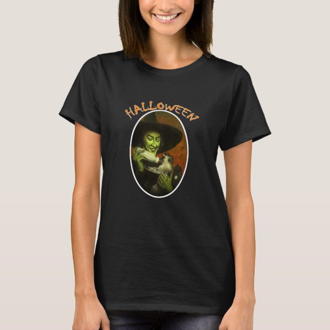 Halloween und fliegender Affe T-Shirt (Vorderseite)