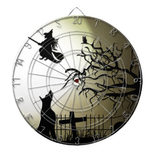 Halloween und Howling Dog Dartscheibe