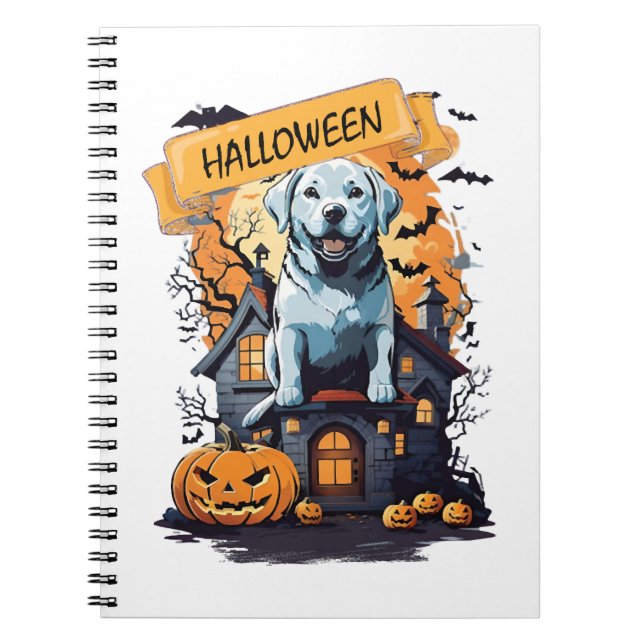 HALLOWEEN UND HUND NOTIZBLOCK (Vorderseite)