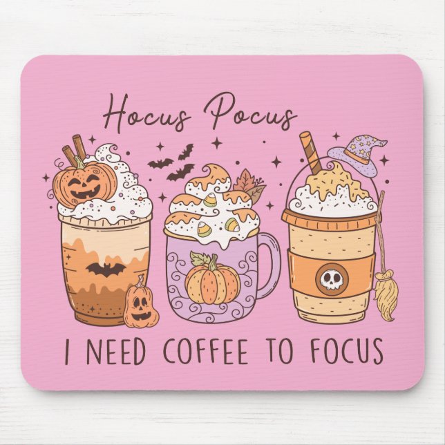 Halloween und Kaffee Mousepad (Vorne)