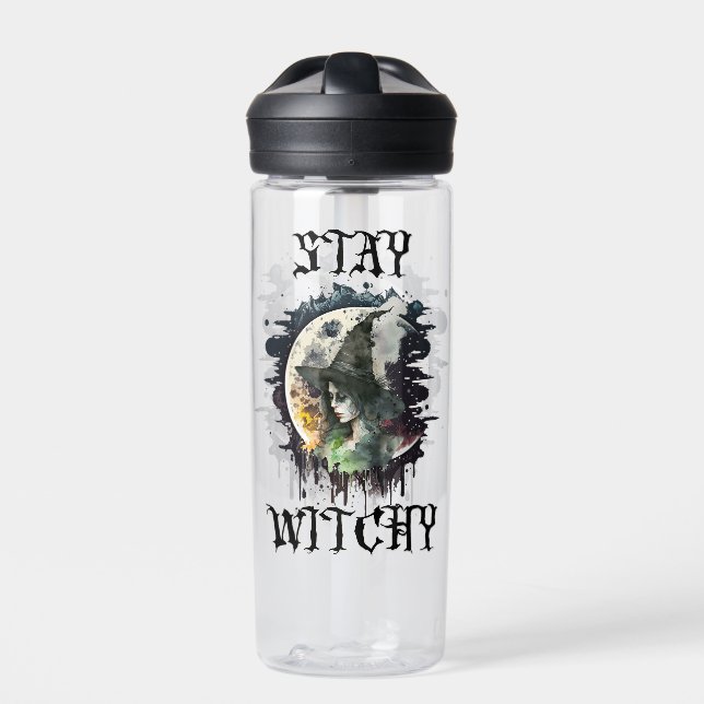 Halloween und Vollmond Trinkflasche (Vorderseite)