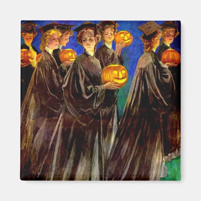 Halloween-Uni-Absolventen Magnet (Vorne)