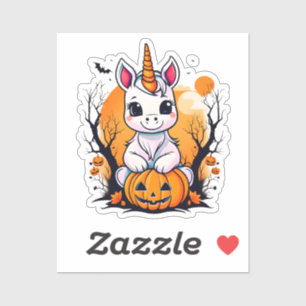Halloween Unicorn Aufkleber