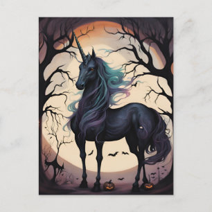 Halloween Unicorn Postkarte