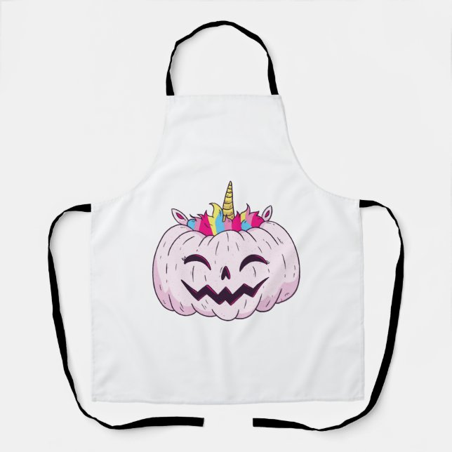 Halloween Unicorn Schürze (Vorderseite)