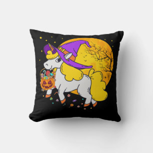 Halloween Unicorn Shirt Girls Women Witchy Unicorn Kissen