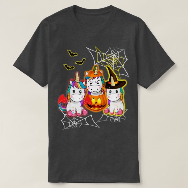 Halloween Unicorn T-Shirt (Design vorne)