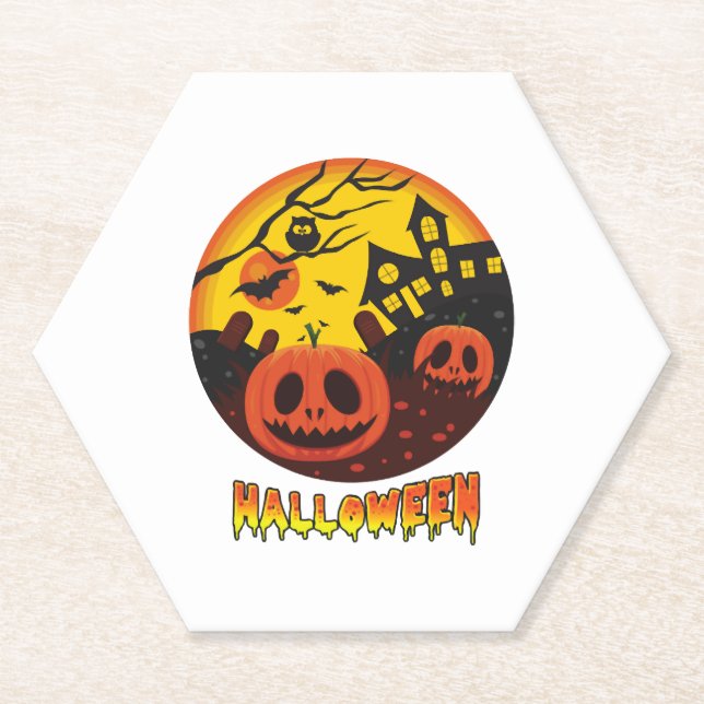 HALLOWEEN UNTERSETZER (Vorderseite)