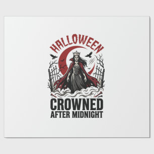 Halloween Untote Königin Mitternachtsaufgang Geschenkpapier