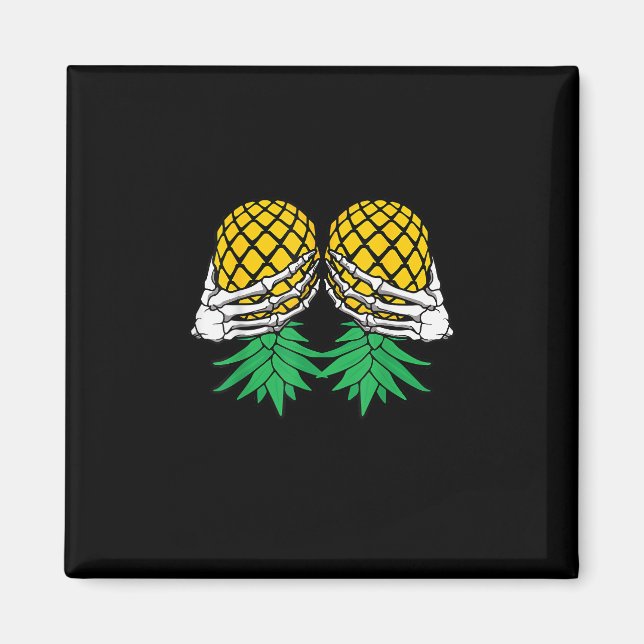 Halloween Updown Pineaple Swinger Skeleton H Magnet (Vorne)