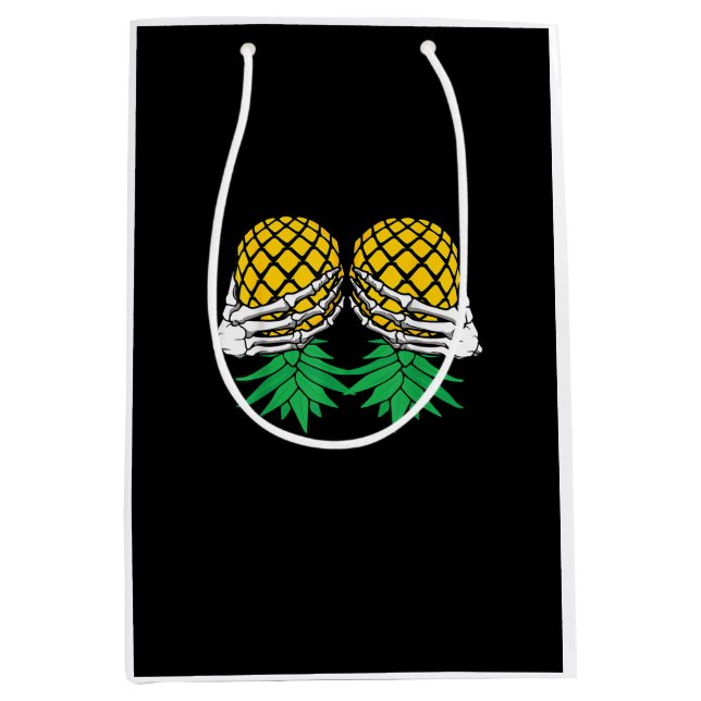 Halloween Updown Pineaple Swinger Skeleton H Mittlere Geschenktüte (Vorderseite)
