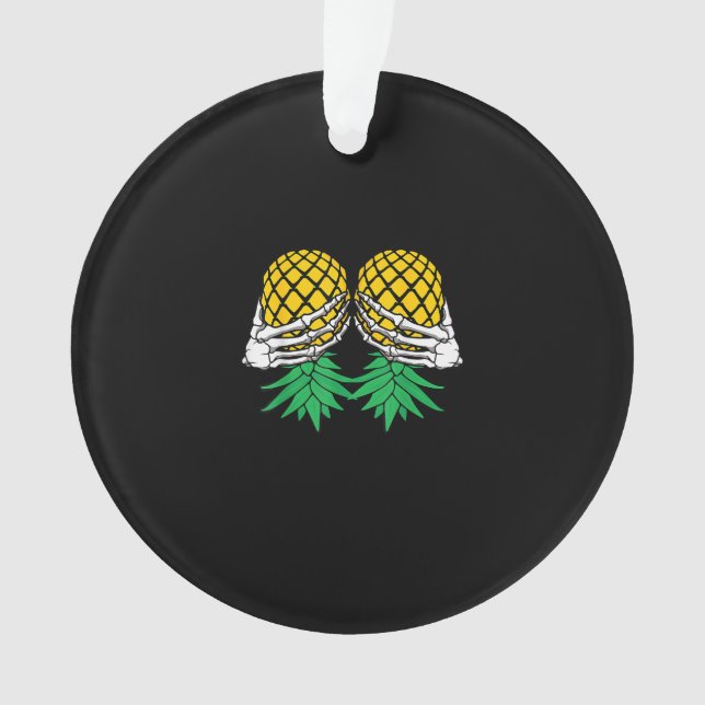 Halloween Updown Pineaple Swinger Skeleton H Ornament (Vorderseite)