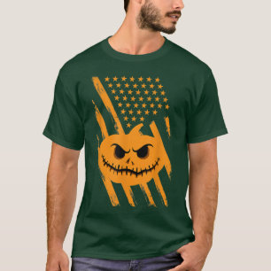 Halloween US Pumpkin Vereinigte Staaten Stars and T-Shirt