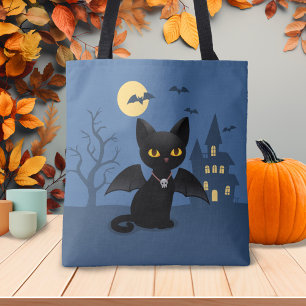Halloween Vampir schwarze Katze mit Flügeln Tasche