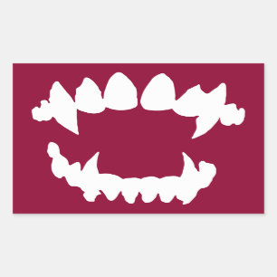 Halloween-Vampir - Vampirszähne Rechteckiger Aufkleber