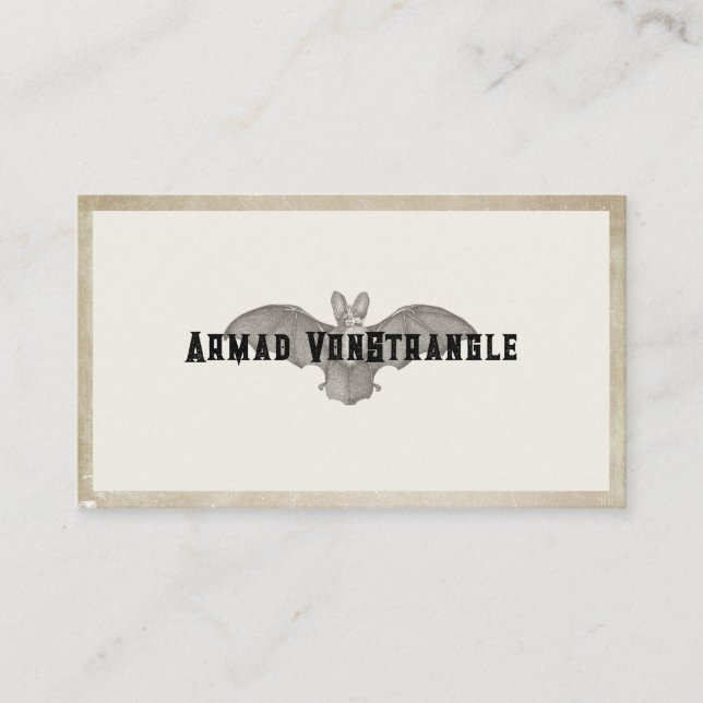 Halloween Vampire Bat Business Card Visitenkarte (Vorderseite)