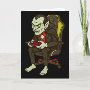Halloween Vampire Beängstigend Gaming Video Game B Karte