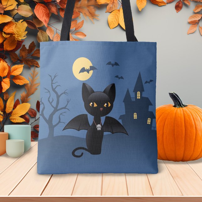 Halloween Vampire Black Cat mit Flügeln Tasche (Von Creator hochgeladen)