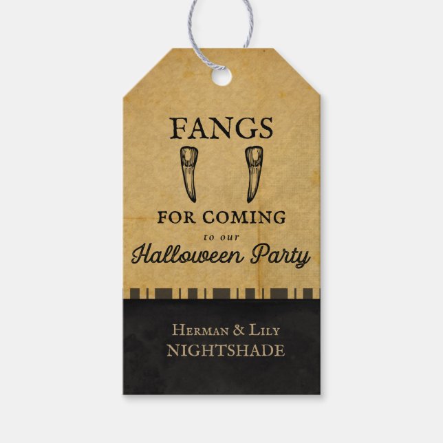 Halloween Vampire | Fanggeräte | Benutzerdefiniert Geschenkanhänger (Vorderseite)