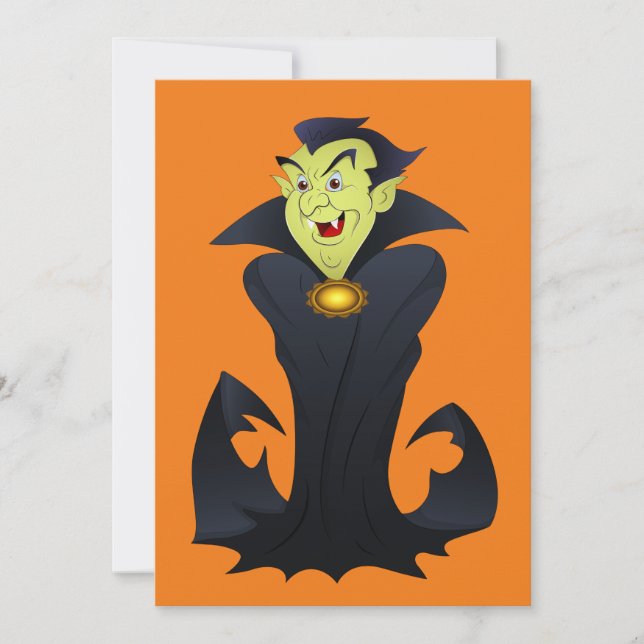 Halloween Vampire Karte (Vorderseite)