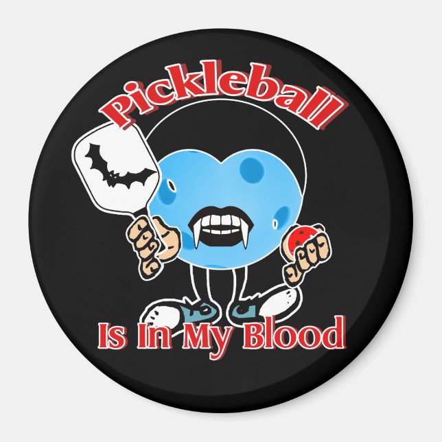 Halloween Vampire - Pickleball ist in meinem Blut Magnet (Vorne)
