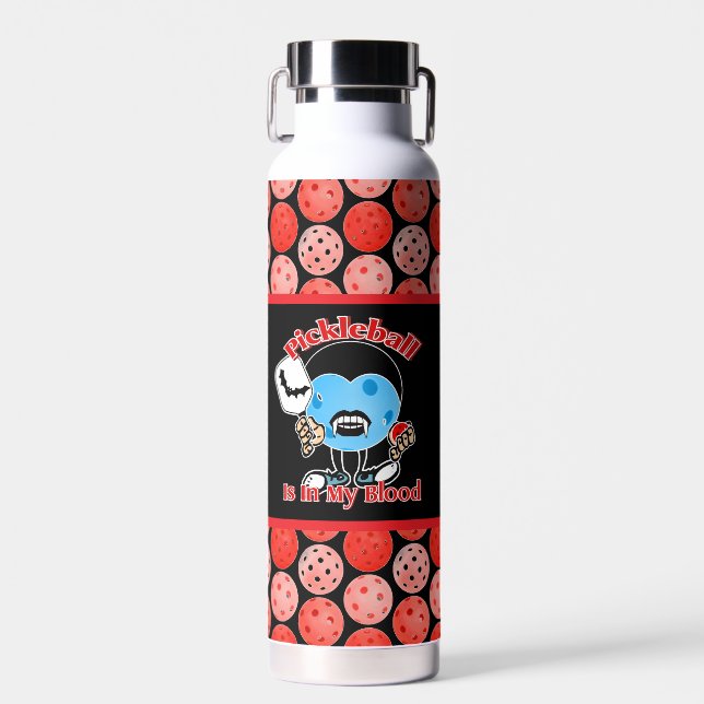 Halloween Vampire - Pickleball ist in meinem Blut Trinkflasche (Vorne)