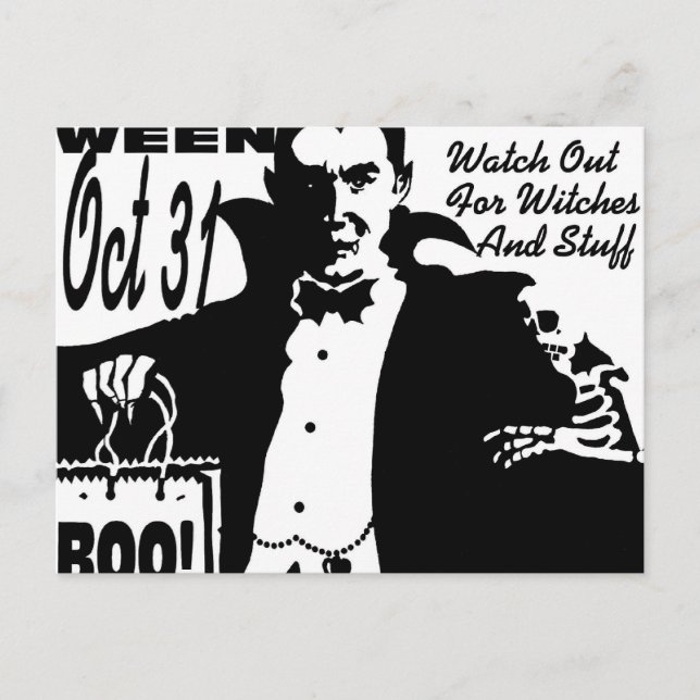 Halloween Vampire Postkarte (Vorderseite)