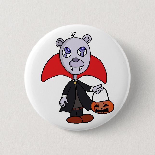 Halloween Vampire Trick oder Treat Button (Vorderseite)