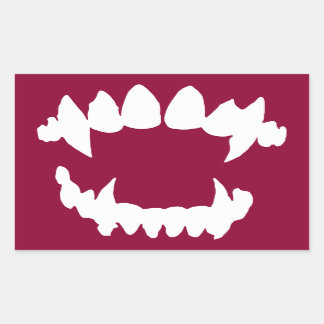 Halloween Vampire - Vampire Zähne Rechteckiger Aufkleber