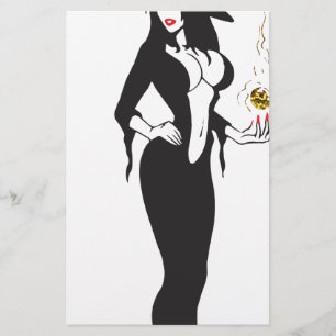 Halloween Vampirin Hexe Briefpapier