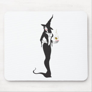 Halloween Vampirin Hexe Mousepad