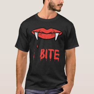 Halloween Vampirlippen ich beiße Fangzähne Kostümf T-Shirt