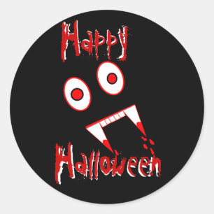 Halloween-Vampirszähne Runder Aufkleber
