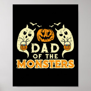 Halloween-Vater von Monstern Funny-Familienkostüm  Poster