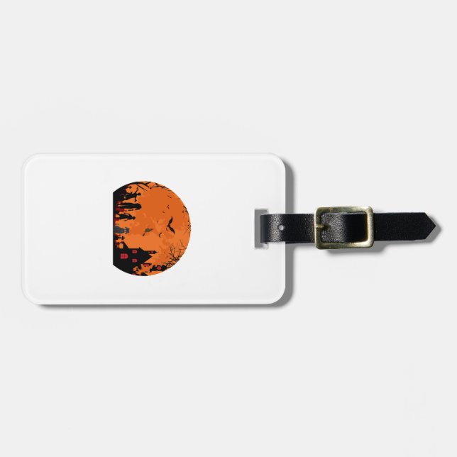 Halloween-Vektor Gepäckanhänger (Vorderseite horizontal)