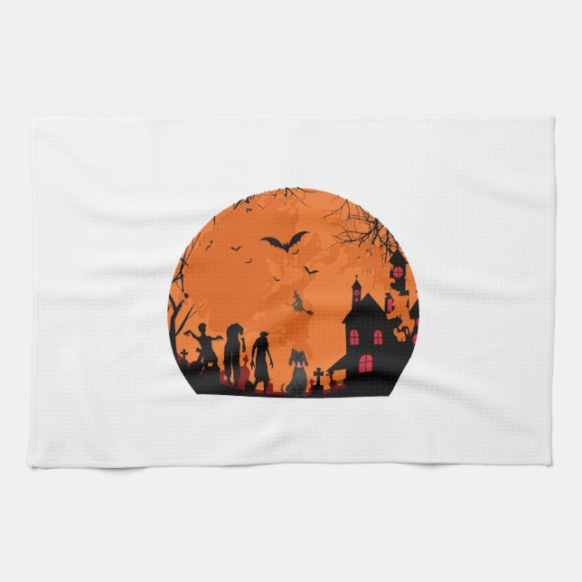 Halloween-Vektor        Geschirrtuch (Horizontal)