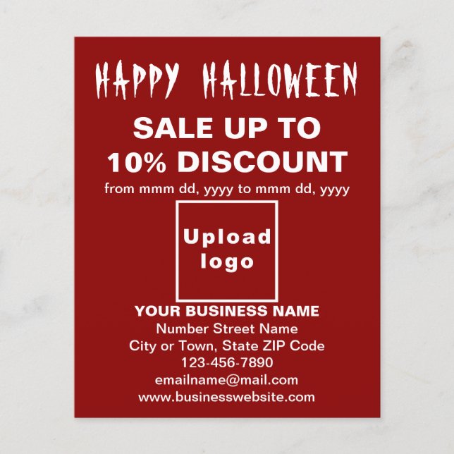 Halloween-Verkauf auf dem Roten Flyer (Vorne)