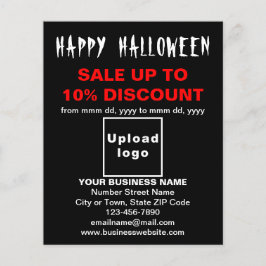 Halloween-Verkauf auf schwarzem Flyer