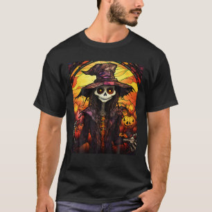 Halloween verkleidete Glass Nightmare Hexenkürbis T-Shirt